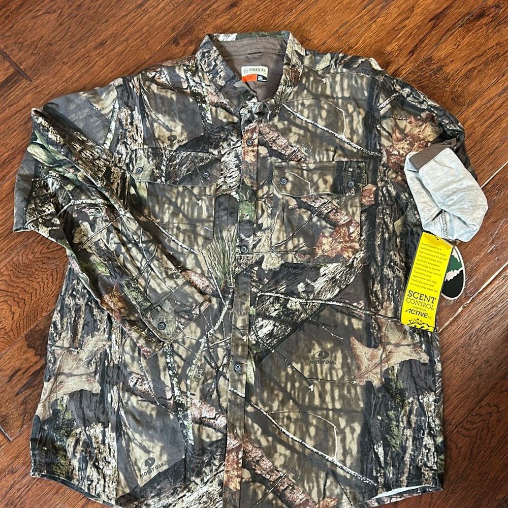 Men’s Magellan camouflage hunt shirt, 2X